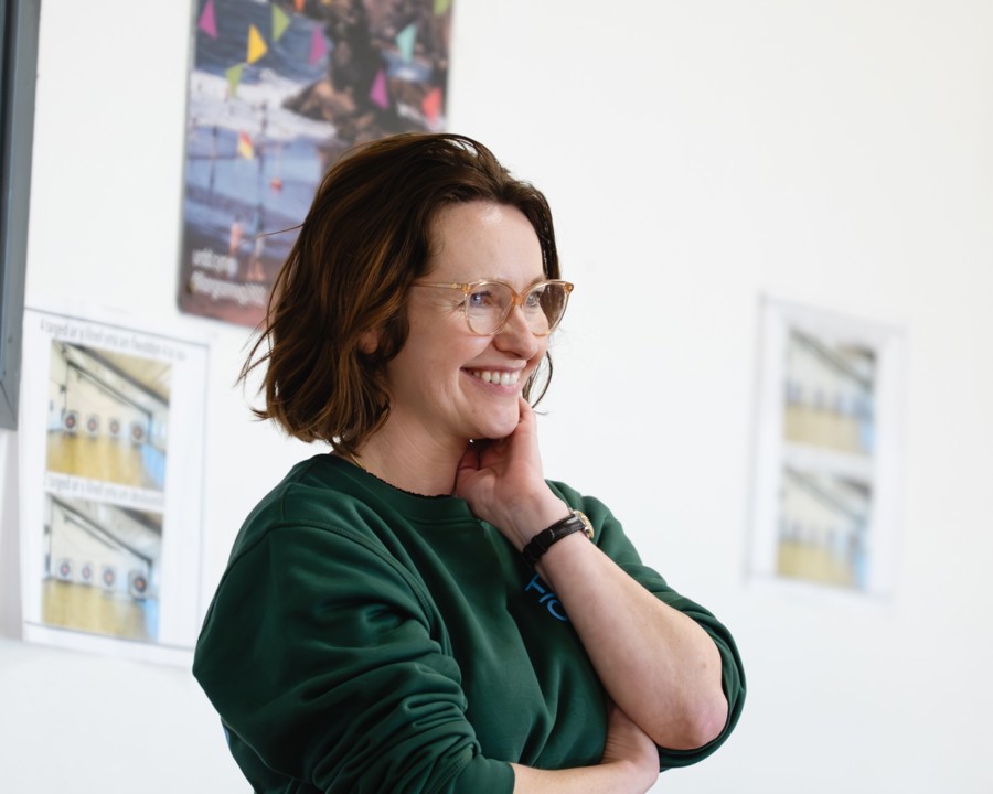 Rhian Blythe in Calon rehearsals