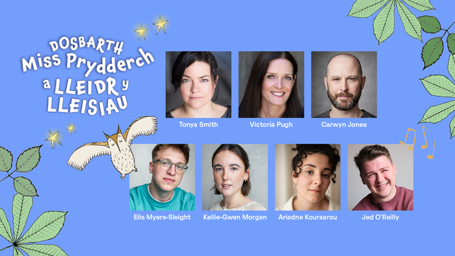graphics image of cast members